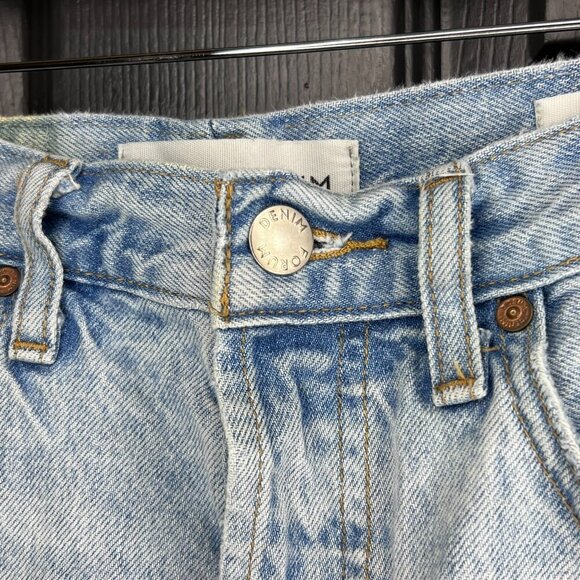 Denim Forum The BF Boyfriend High Rise Loose 28L Size 29 Light Wash - Picture 2 of 15